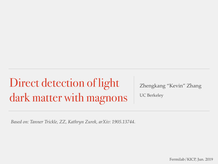 direct detection of light