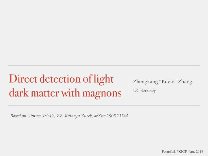 direct detection of light