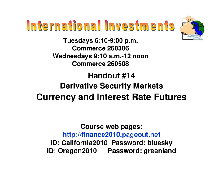 currency and interest rate futures