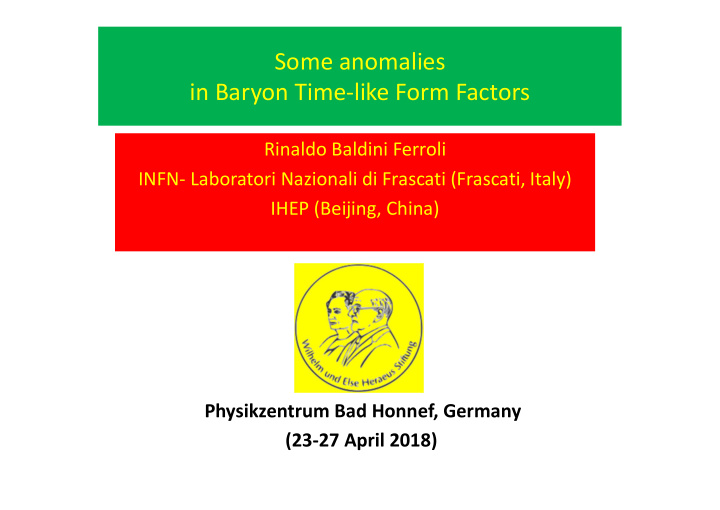 some anomalies in baryon time like form factors