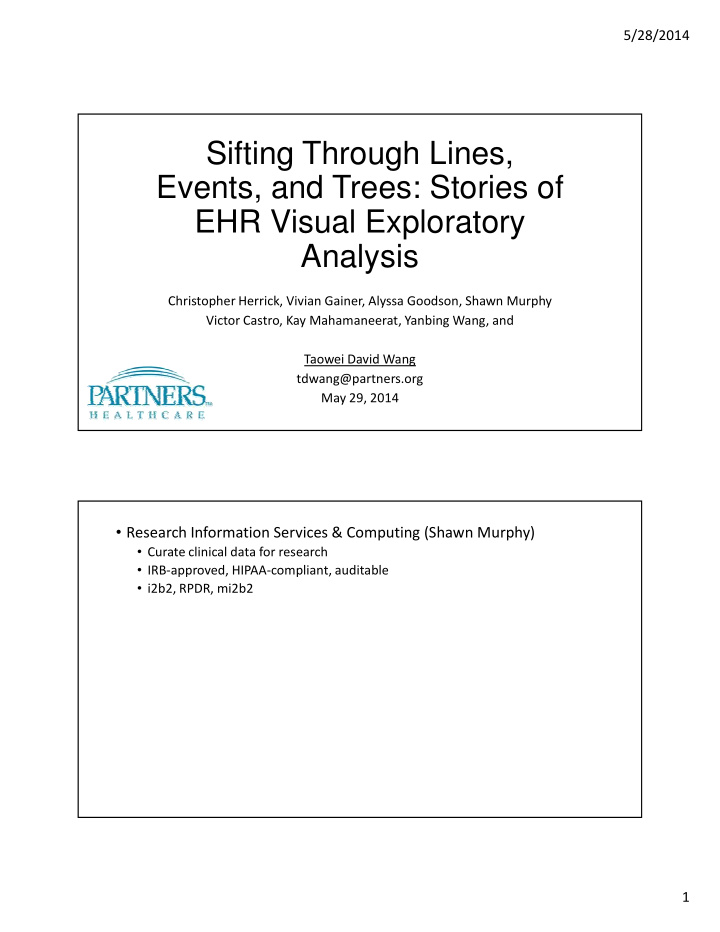 sifting through lines events and trees stories of ehr