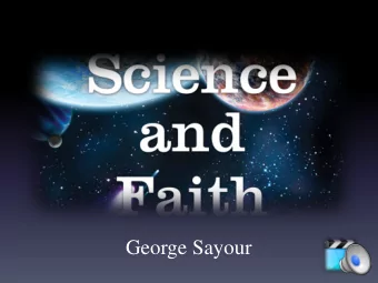 George Sayour  (Genesis 1:1, 31)  &quot;In the beginning  God created the  heavens and the