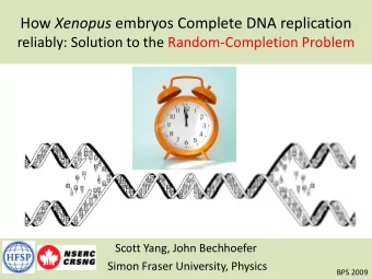 How Xenopus embryos Complete DNA replication  reliably: Solution to the Random-Completion Problem