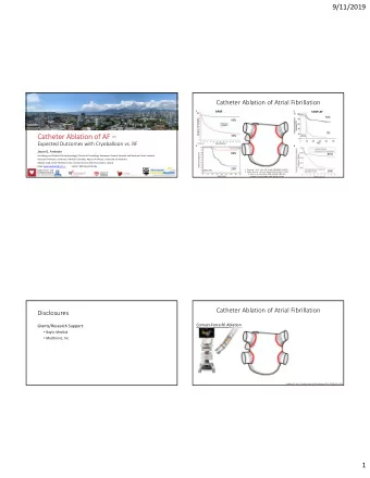 Catheter Ablation of AF   35%  Expected Outcomes with Cryoballoon vs. RF  3  4  Jason G. Andrade