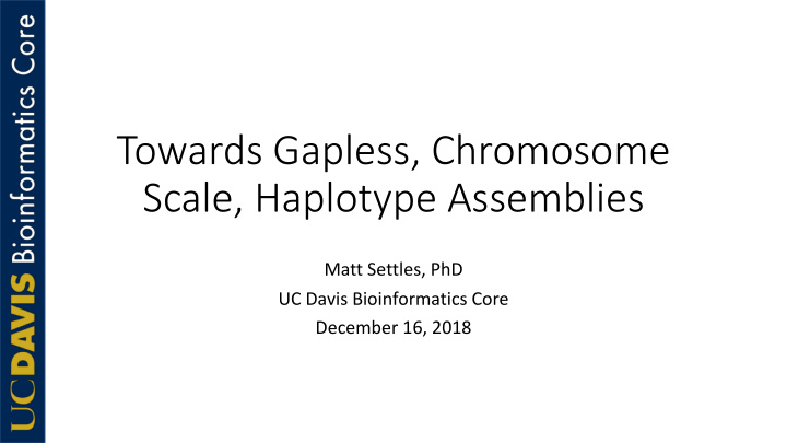 towards gapless chromosome scale haplotype assemblies