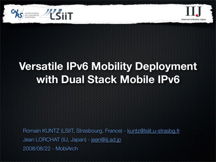 versatile ipv6 mobility deployment with dual stack mobile