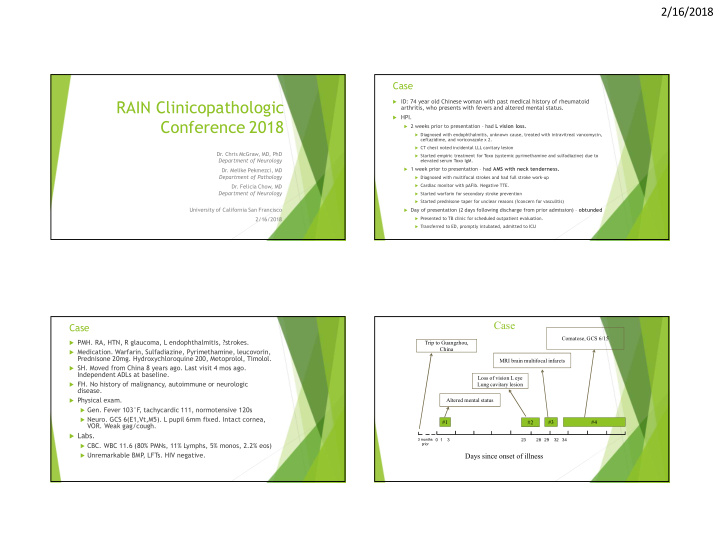 rain clinicopathologic
