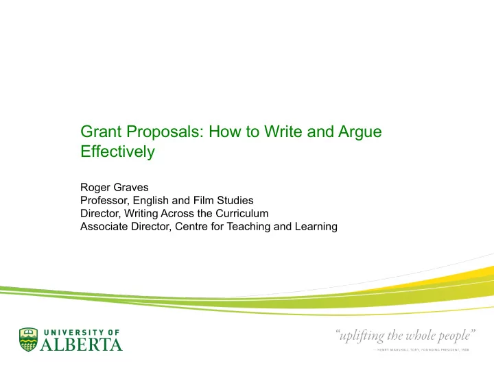 grant proposals how to write and argue effectively