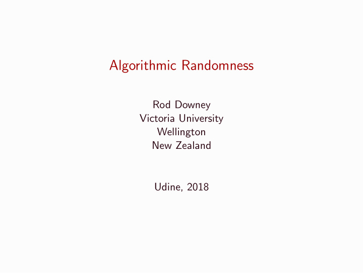 algorithmic randomness