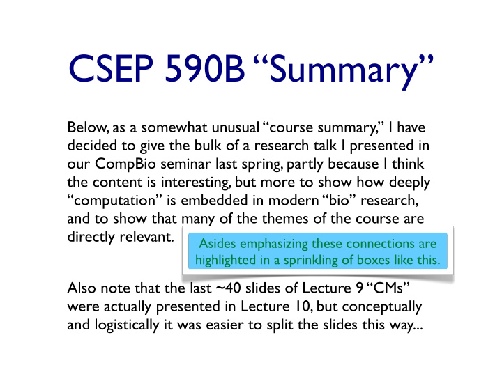 csep 590b summary