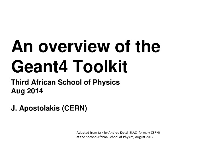 geant4 toolkit