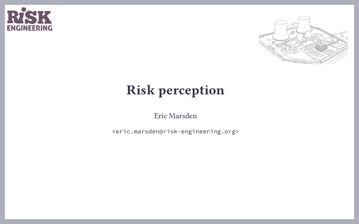 risk perception