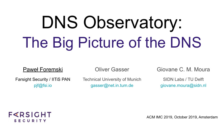 dns observatory