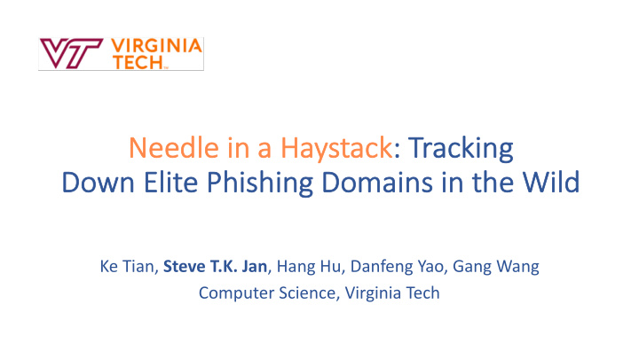 ne needle in a haystack tracking do down elite ph