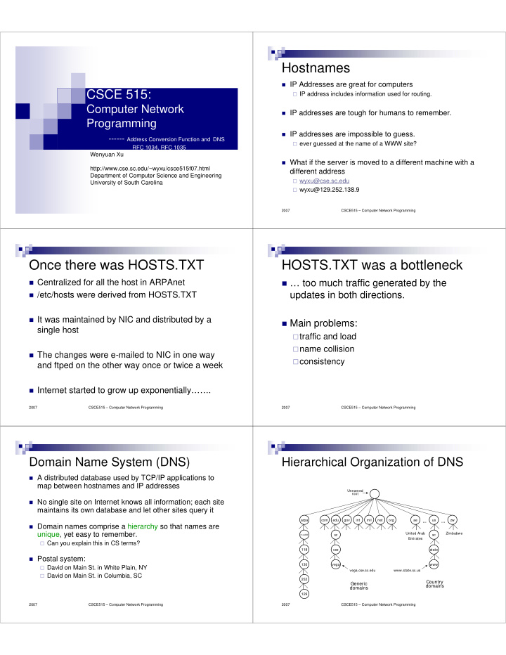 hostnames