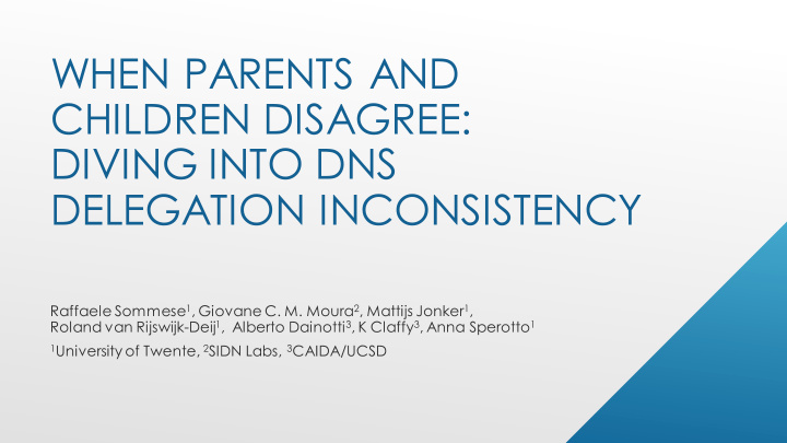 when parents and children disagree diving into dns