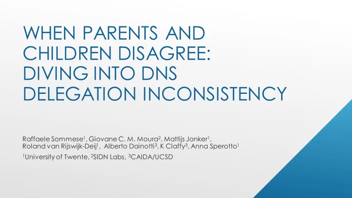 when parents and children disagree diving into dns