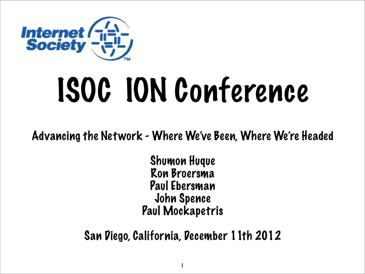 isoc ion conference