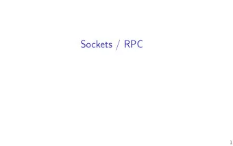 Sockets / RPC  1  last time  redo logging  write log + commit, then do operation  on failure,