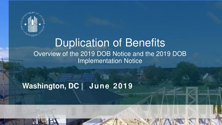duplication of benefits