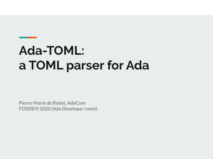 ada toml a toml parser for ada