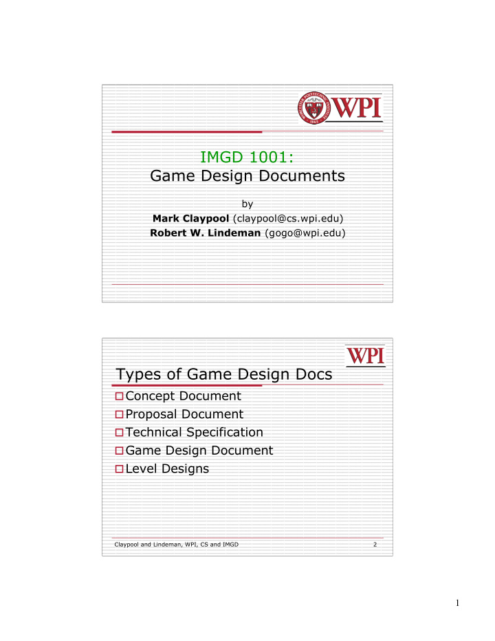 imgd 1001 game design documents