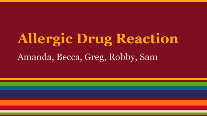 allergic drug reaction