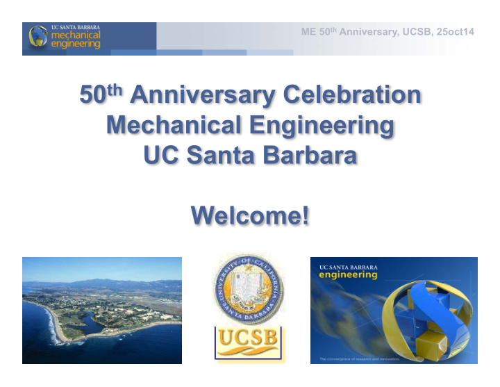 50 th anniversary celebration mechanical engineering uc
