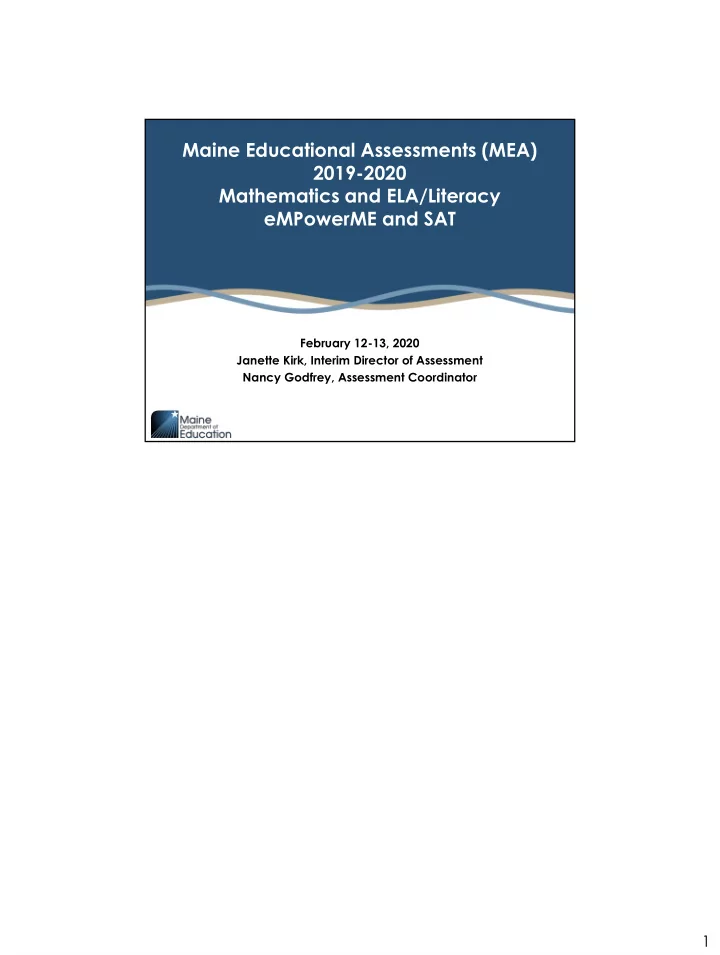 maine educational assessments mea 2019 2020 mathematics
