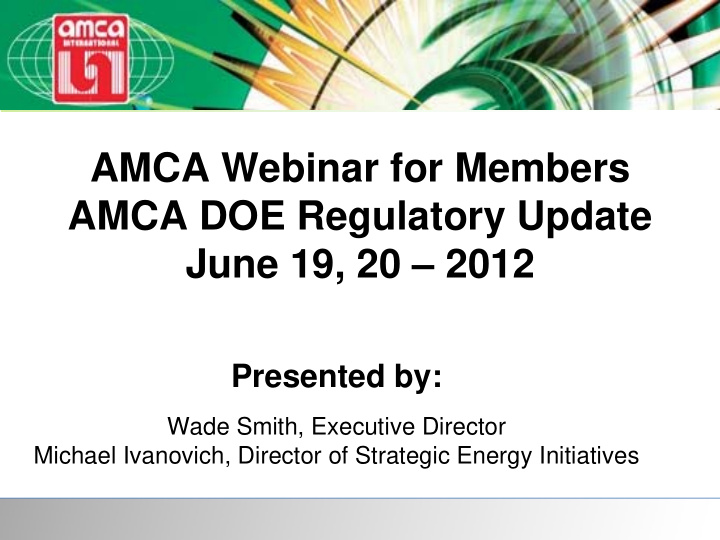 amca webinar for members amca doe regulatory update june