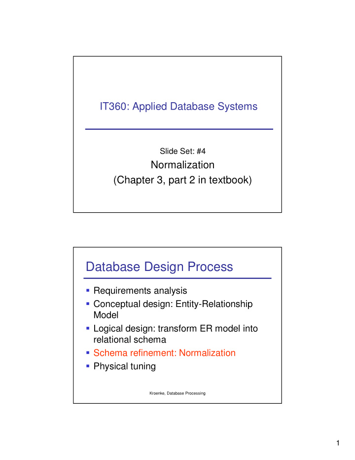 database design process
