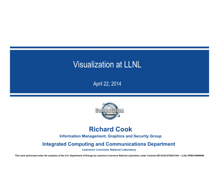 visualization at llnl