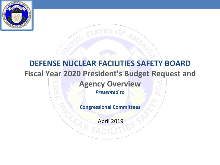 defense nuclear facilities safety board fiscal year 2020