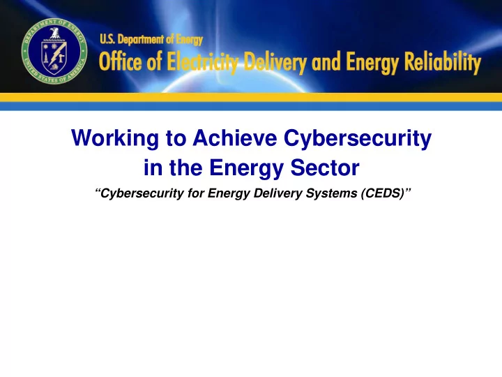 in the energy sector