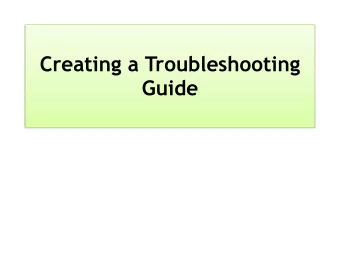 Creating a Troubleshooting  Guide  Whats wrong with these  sentences?  1. Secretaries are