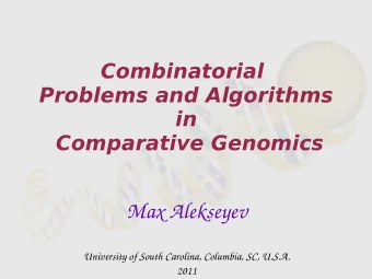 Max Alekseyev  University of South Carolina, Columbia, SC, U.S.A.  2011