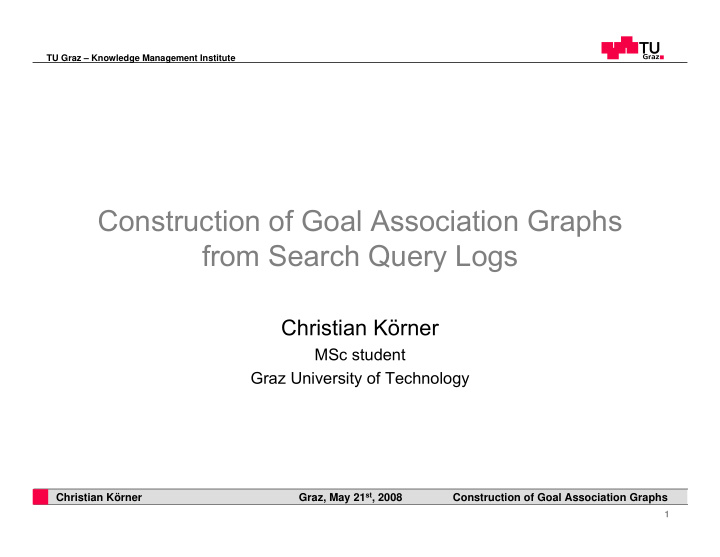 construction of goal association graphs from search query