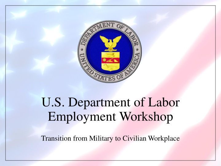 u s department of labor employment workshop