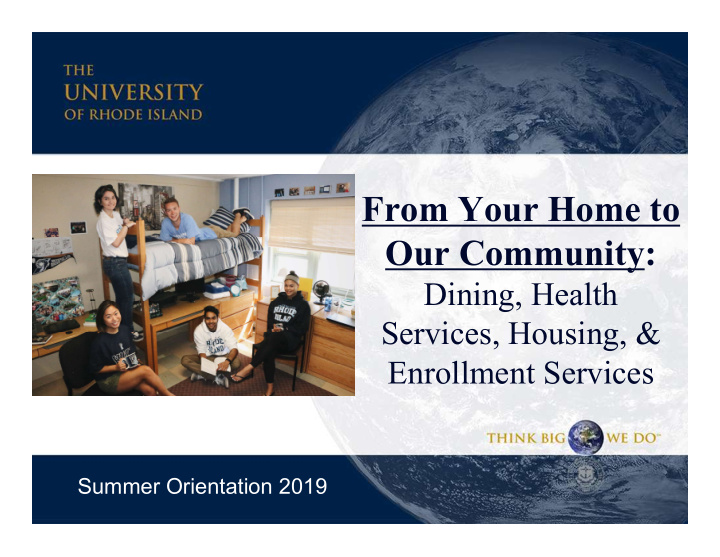 from your home to our community