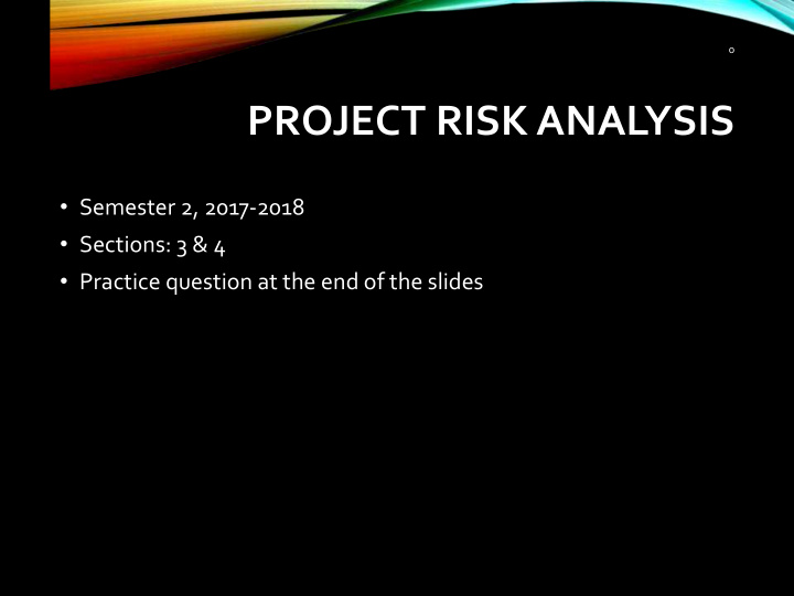 project risk analysis