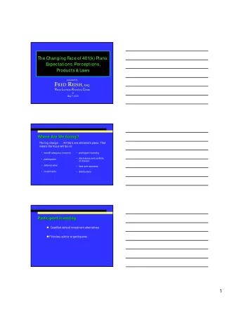 F RED R R EISH EISH , , ESQ.  ESQ. R EISH L UFTMAN R EICHER &amp; C OHEN    May 7, 2010  Where