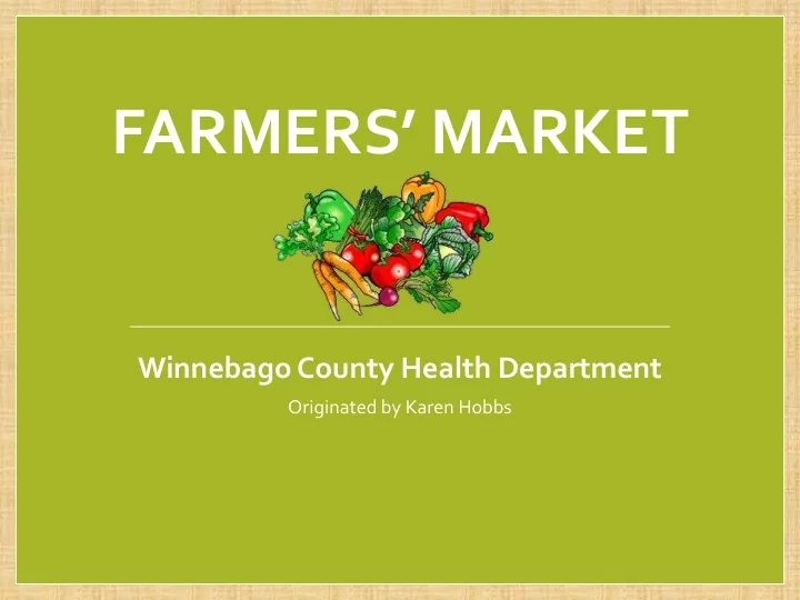 farmers market
