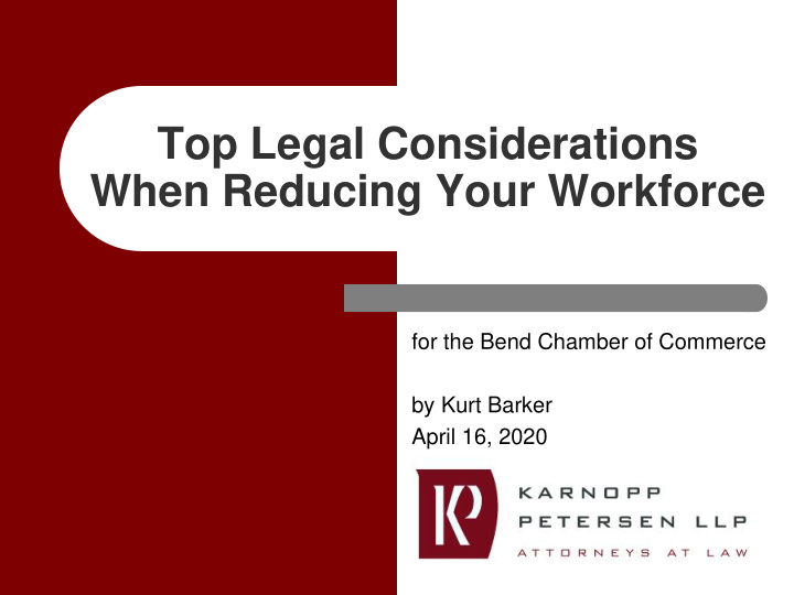 top legal considerations when reducing your workforce