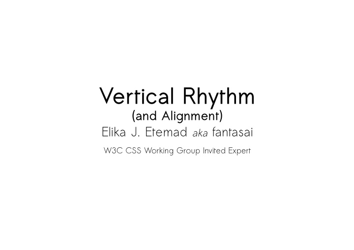 vertical rhythm