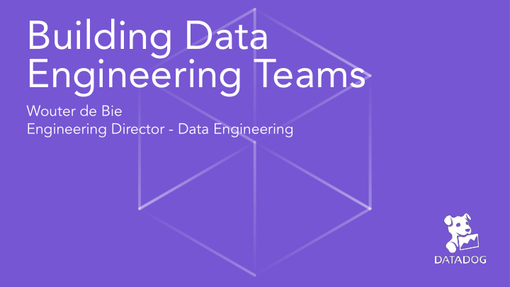 building data engineering teams