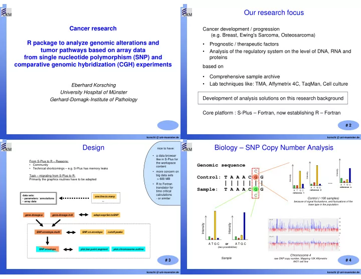 our research focus