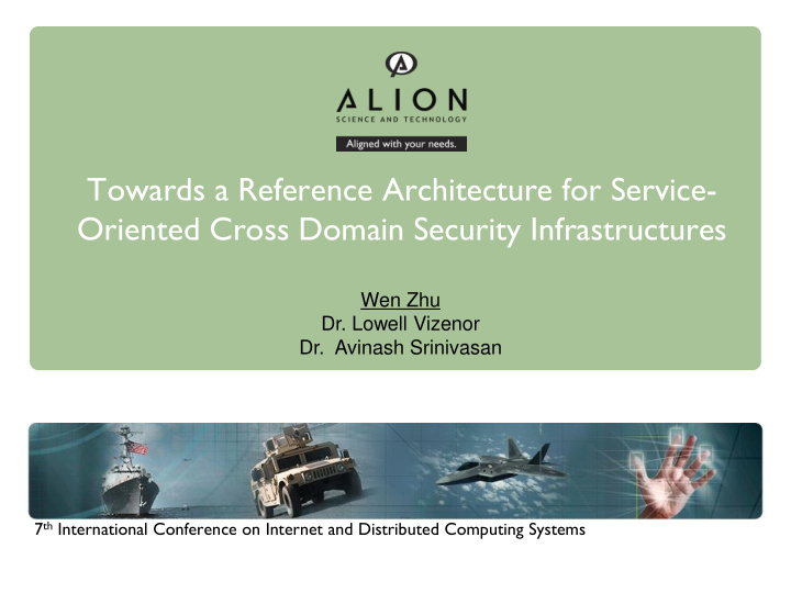 towards a reference architecture for service