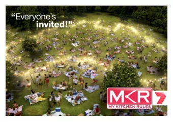 REAL FOOD  REAL PEOPLE  A new batch of home cooks step up to  the stove in 2014 in what promises to