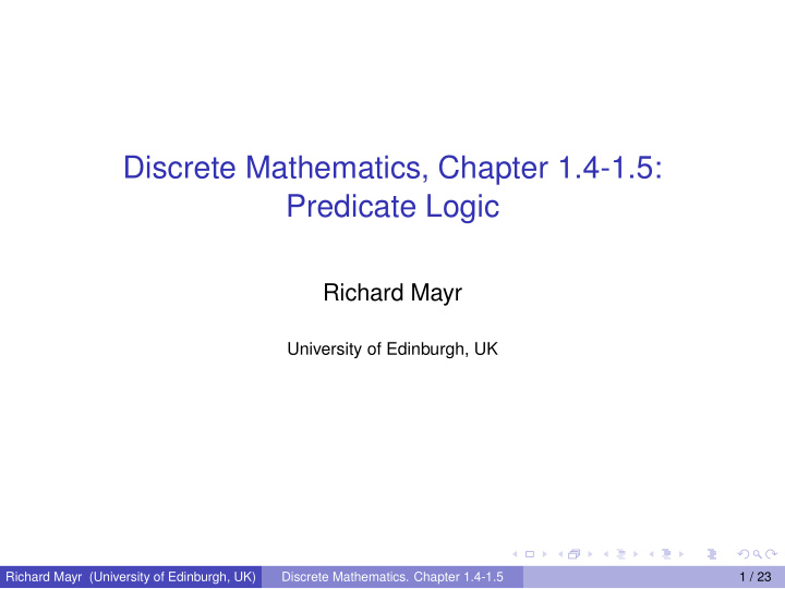 discrete mathematics chapter 1 4 1 5 predicate logic