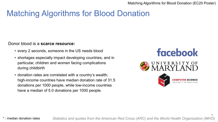 matching algorithms for blood donation